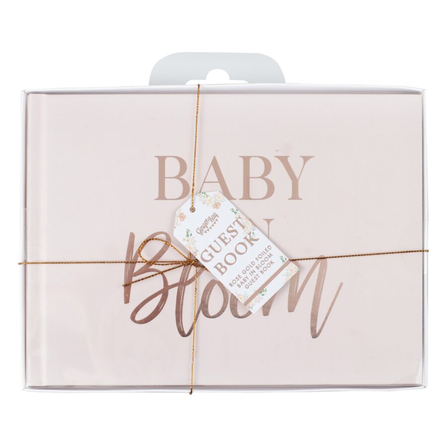 Baby in bloom guest book box