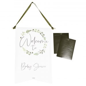 Customizable baby shower welcome banner