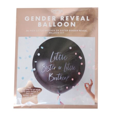 Brother or sister gender reveal balloon